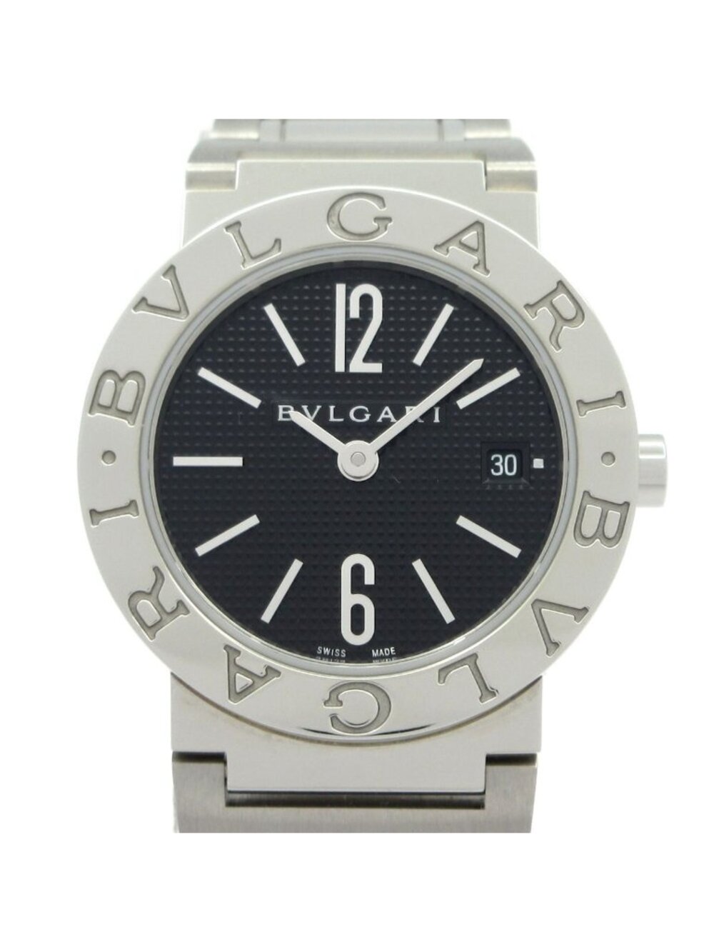 Bvlgari Watch Black Silver